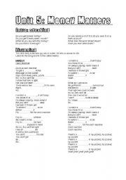 English Worksheet: Song: Cash Machine