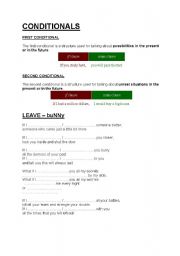 English Worksheet: Conditionals: Song: leave -- bunny