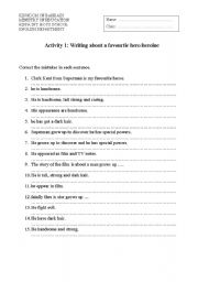 English Worksheet: Grammar: correct the mistakes