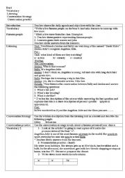 English Worksheet: talking about famous people