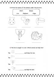 English worksheet: The Lion and the Mouse