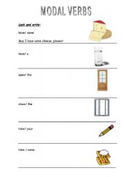 English worksheet: modal verbs ; asking permission