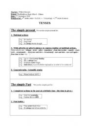 English worksheet: tenses 