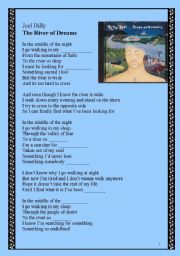 English Worksheet: Billy Joel: River of Dreams - LYRICS