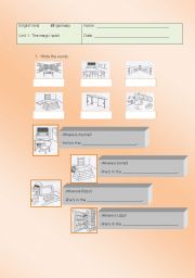 English worksheet: test 4th primary school timetable and subjects