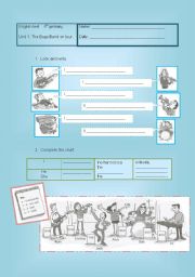 English worksheet: test 5th primary