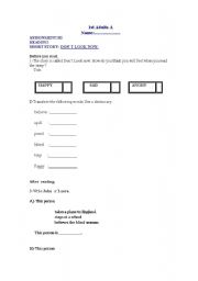 English worksheet: Activities for the reader: Dont look now!