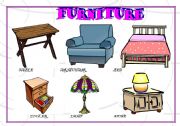 English Worksheet: FURNITURE    PART 1