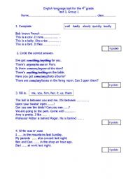 English Worksheet: test