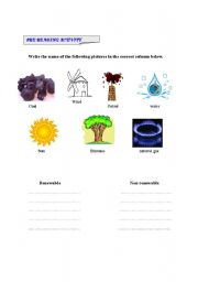 pre-reading activity renewable energy