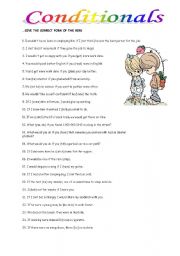 English Worksheet: Conditionals