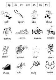 Phonics - Initial Blends Handout 3