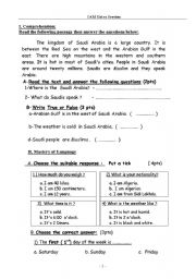 English worksheet: assessment test