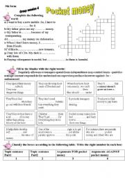 English Worksheet: pocket money