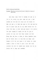 English Worksheet: punctuation mistakes
