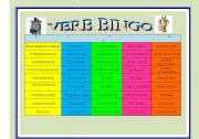 English Worksheet: Verb Tense Bingo