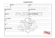 English Worksheet: Fake Passport Template