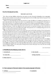 English Worksheet: teens world
