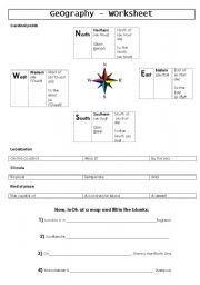 English Worksheet: Geography