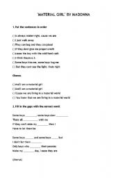 English Worksheet: Madonnas Material girl