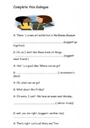 English worksheet: advice-suggest-