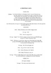 English Worksheet: A Christmas Carol - a screenplay