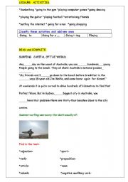 English Worksheet: free time activities