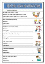 English Worksheet: PRESENT SIMPLE - PRACTICE