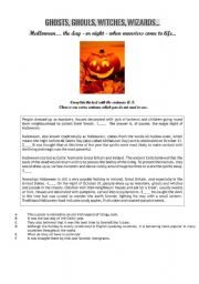 English Worksheet: Halloween 