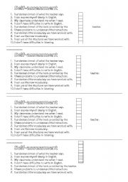 English Worksheet: self assessment
