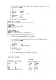 English Worksheet: Introductory activities for 1st Adults
