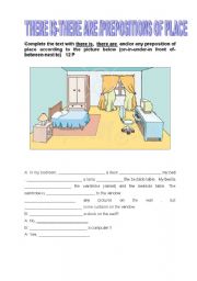 English Worksheet: there is-there are