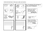 English worksheet: Food_bookmarks