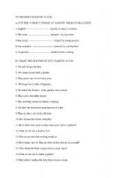 English worksheet: passive voice