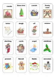 English Worksheet: first set of xmas cards