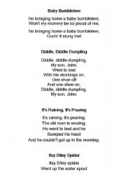 English Worksheet: songs for pratice and fun