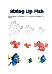 English worksheet: sizing up fish