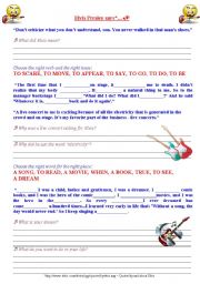 English Worksheet: Exercise about Elvis Presley, his quotes and the song 