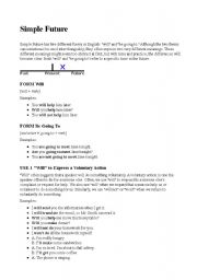 English Worksheet: Future Simple 
