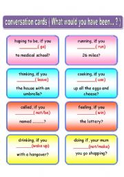 Conversation Question Cards - Past Perfect & Conditionals