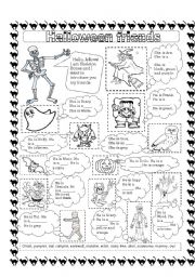 English Worksheet: Halloween Friends