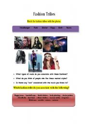 English Worksheet: Fashion Tribes