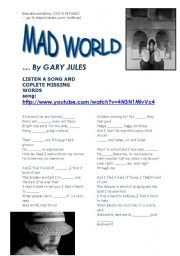 English Worksheet: Mad Word by Garry Jules