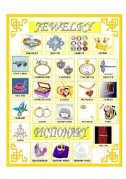 English Worksheet: Jewelry Pictionary