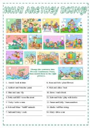 English Worksheet: Present Continuous Tense