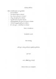 English Worksheet: structures of giving advice