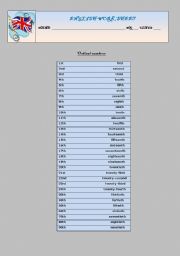 English Worksheet: Ordinal Numbers