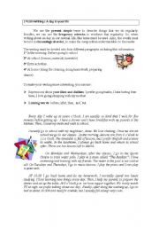 English Worksheet: A day at school