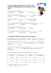 English Worksheet: Past continuous