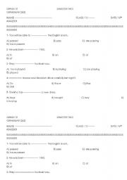 English Worksheet: placement test